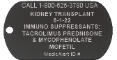 Dog Tag Medical ID Necklace, , pemblem image number 0